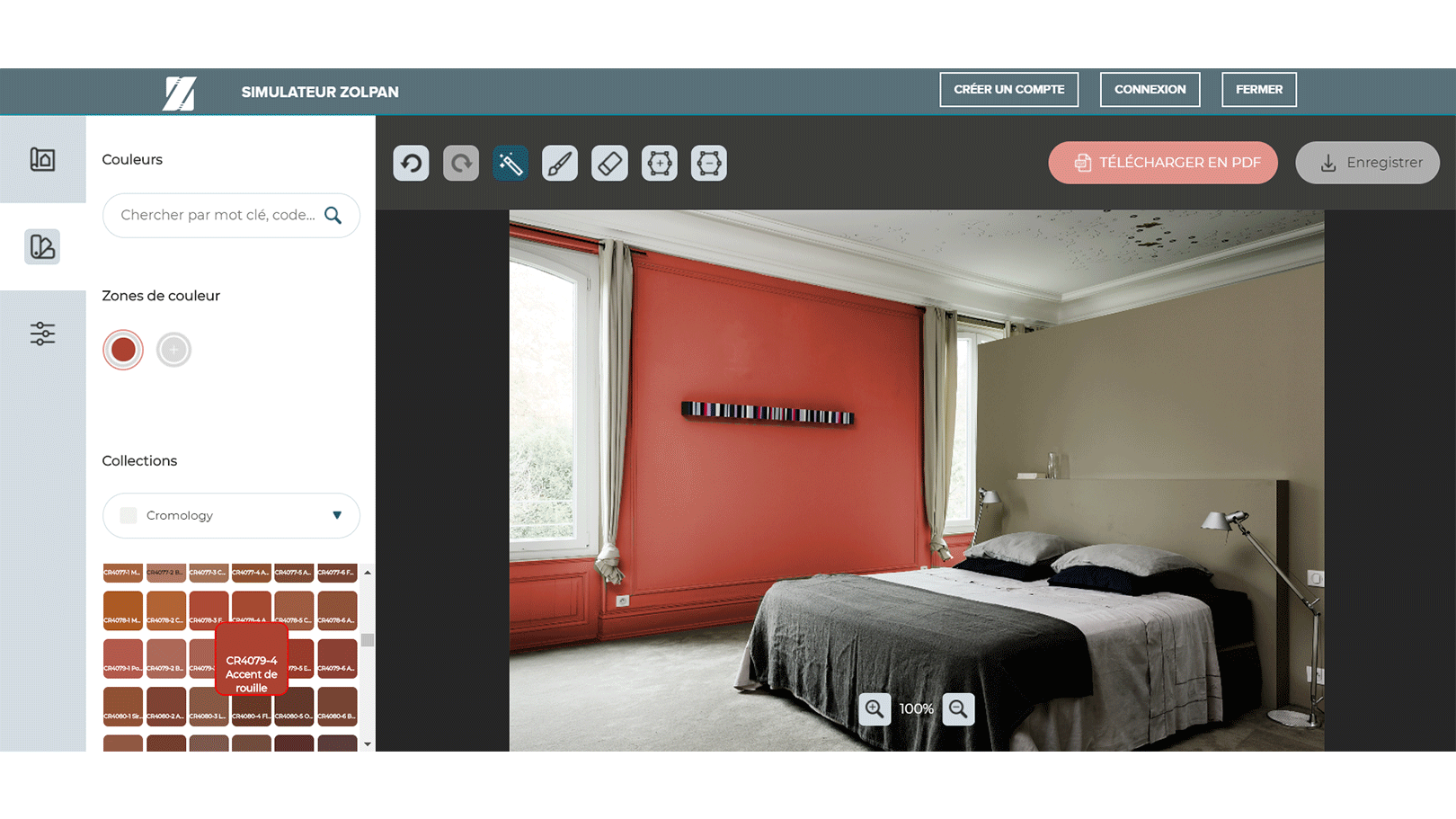 Simulateur de couleur de peinture en ligne sur PC