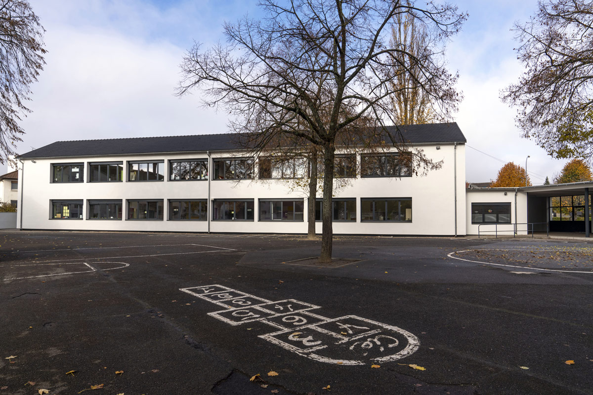 chantier Zolpan biosourcé façade et ITE Ecole Haut Poirier à Mulhouse