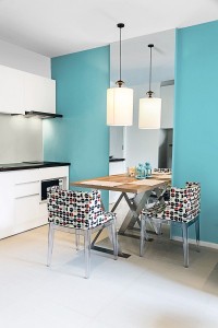 peinture cuisine bleue