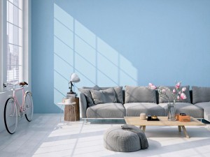 peinture salon bleu