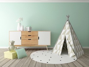 peinture verte chambre bébé