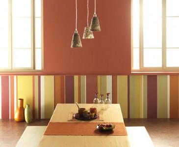 salle à manger intérieur tendance couleur terre de soleil de la collection infiniment zolpan 1