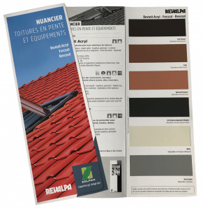 Nuancier couleurs de peinture et revêtement toitures Zolpan