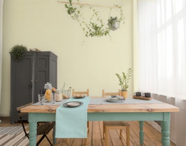 Salle-à-manger, teinte Spérone, IZ4, infiniment Zolpan, peinture Bioalkyd