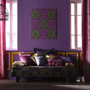 Salon coloré tendance esprit bohème avec peinture intérieure infiniment zolpan 1