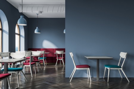 peinture restaurant bleu