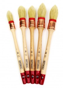 Lot de 5 brosses à rechampir PREMIUM solvant