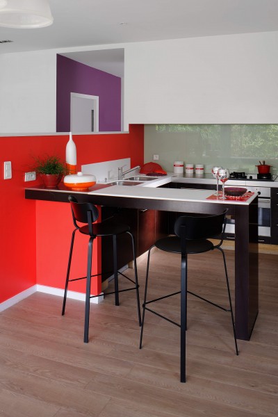Cuisine tendance couleur coup d'éclat décoré avec peinture infiniment zolpan 2