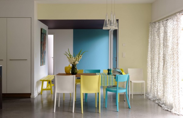 Salle à manger colorée tendance avec peinture intérieure cocktail-vitamine de la collection infiniment zolpan 2