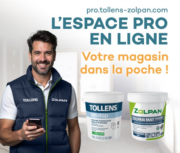 Espace Pro en ligne Tollens Zolpan pour voir ses prix, les stocks des magasins, t&eacute;l&eacute;charger ses factures